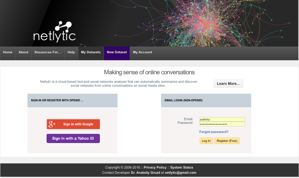 Netlytic Login